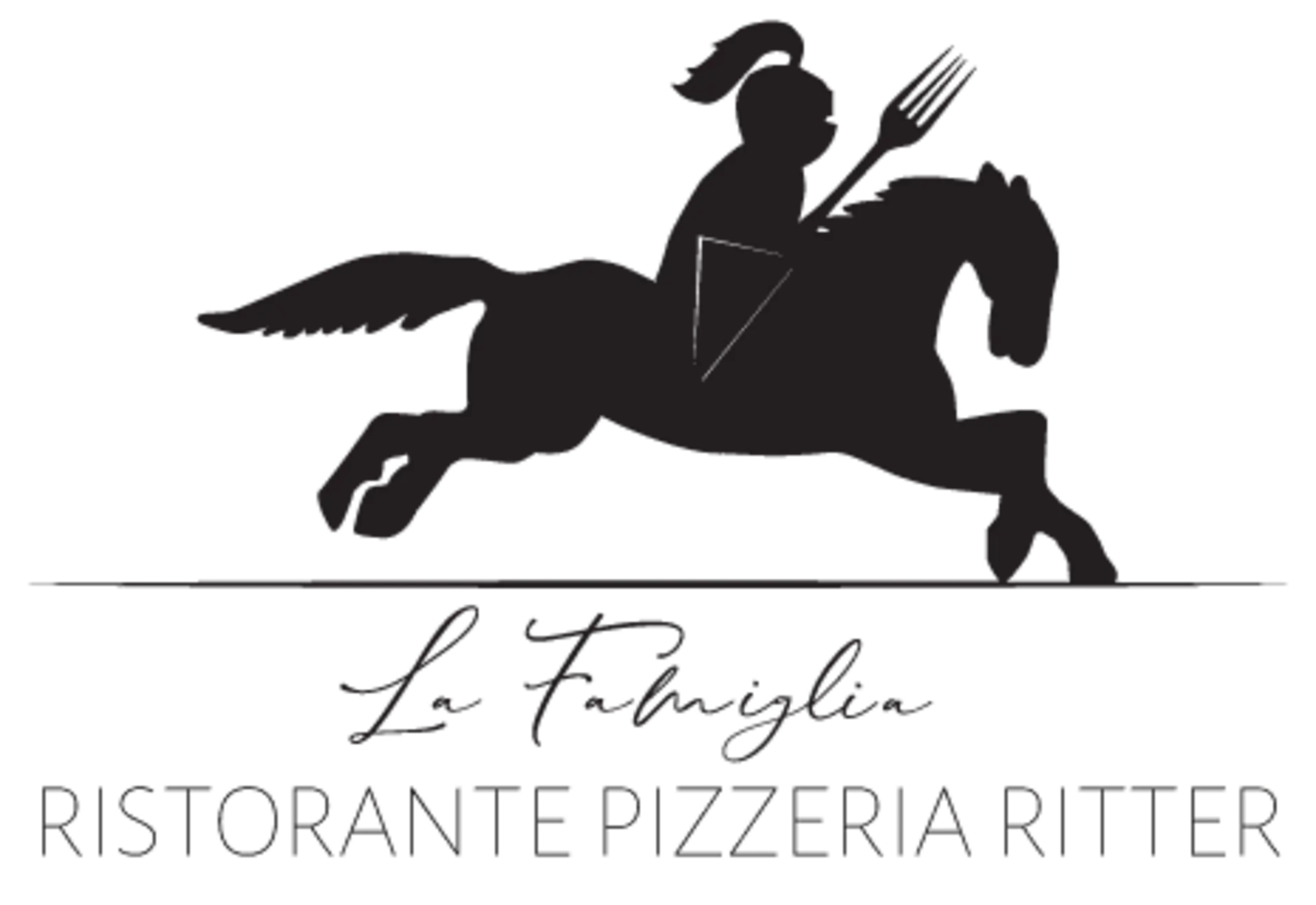 La Famiglia Orante Pizzeria Ritter Referenz Logo
